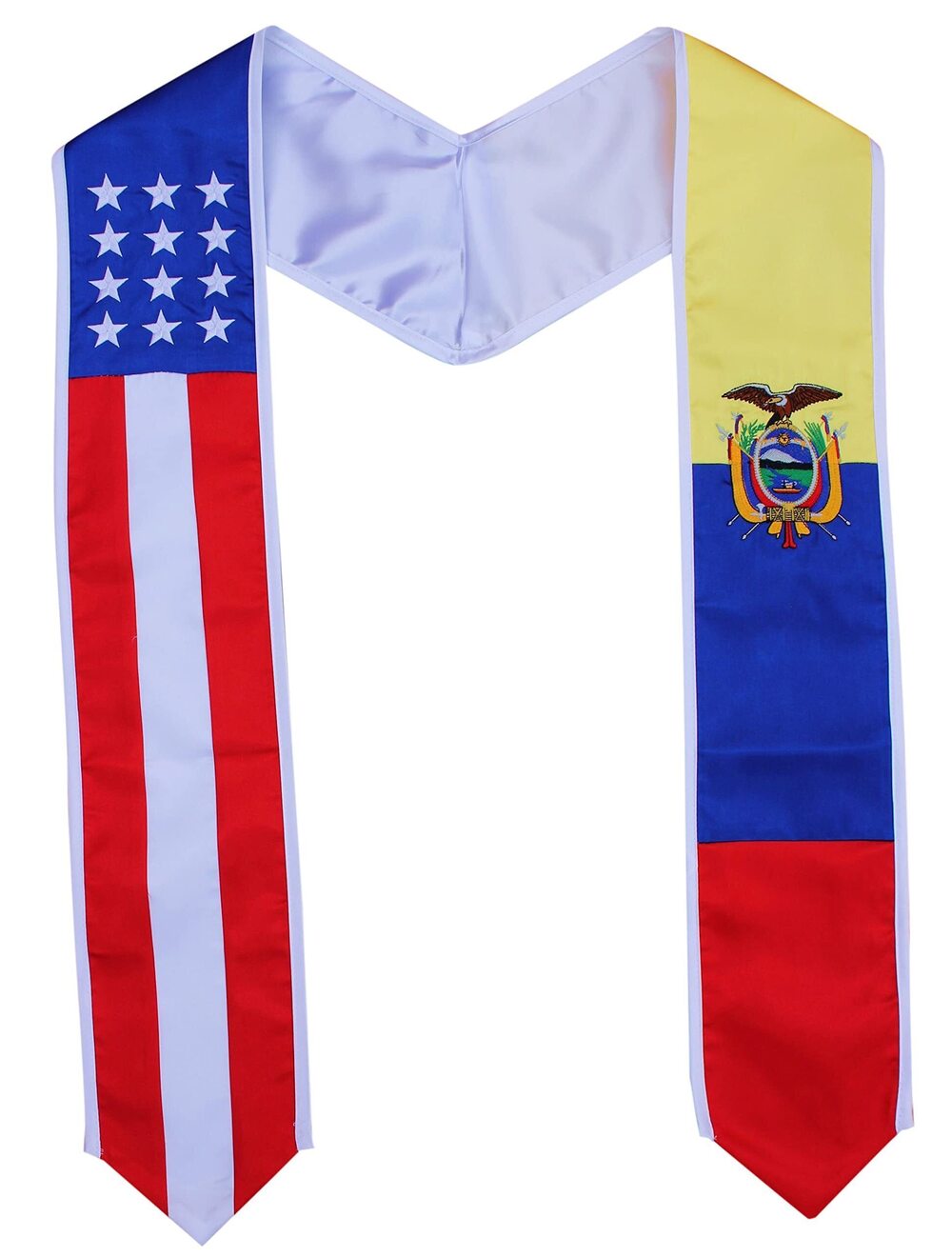 8312 Graduation Combo USA Country Flag Stole Sash Scarf Graduate Pride